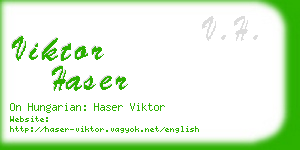 viktor haser business card